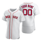 Custom Boston Red Sox White JEROMEN 2020 Stitched Flex Base Jersey