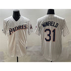 San Diego Padres #31 Dave Winfield White JEROMEN Throwback With Patch Cool Base Stitched Jersey