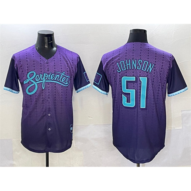 Arizona Diamondbacks #51 Randy Johnson Purple JEROMEN 2025 City Connect Limited Stitched Jersey