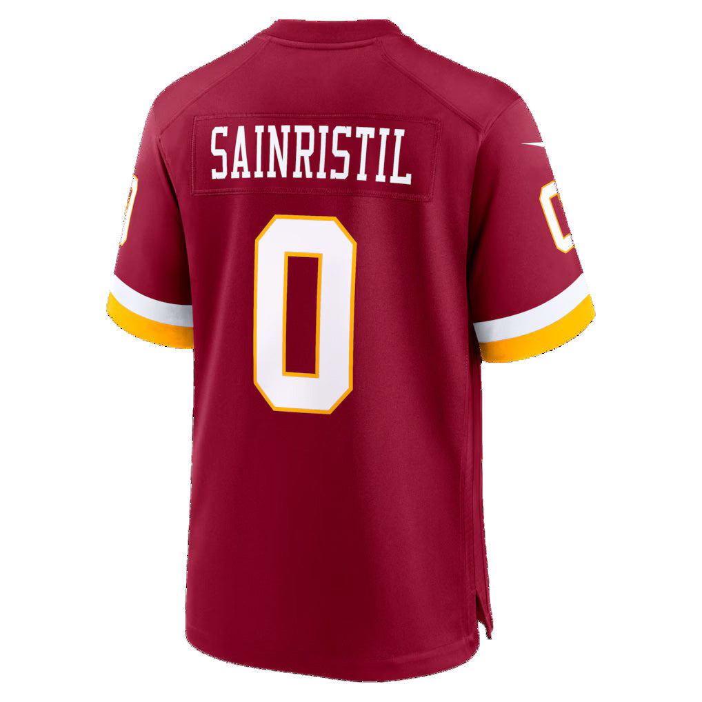 W.Commanders #0 Mike Sainristil Burgundy JEROMEN Game Jersey