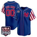 Custom New York Yankees America 250 Edition Vapor Premier Limited Royal JEROMEN Stitched Jerseys