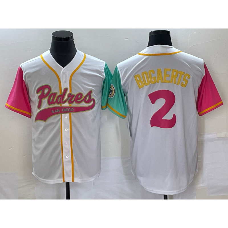 San Diego Padres #2 Xander Bogaerts White JEROMEN NEW 2023 City Connect Cool Base Stitched Jersey 3