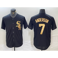 Chicago White Sox #7 Tim Anderson Black Gold JEROMEN Cool Base Stitched Jersey