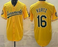 Oakland Athletics #16 Nick Kurtz Yellow JEROMEN Limited Jersey