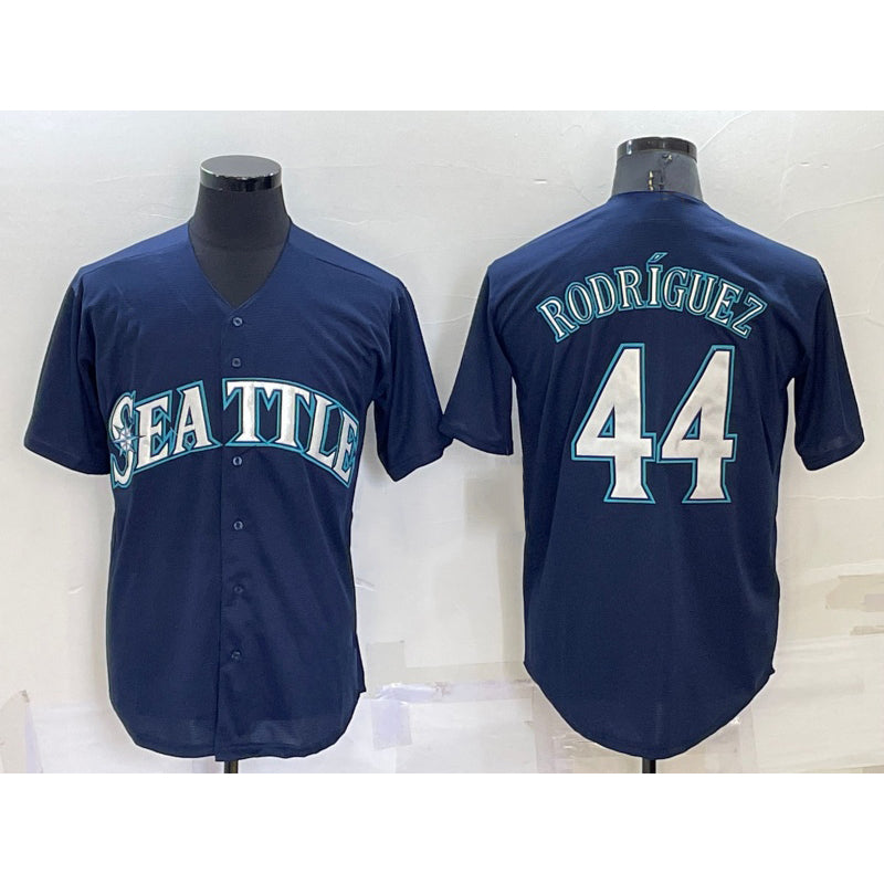 Seattle Mariners #44 Julio Rodriguez Navy Blue JEROMEN Stitched Cool Base Jersey