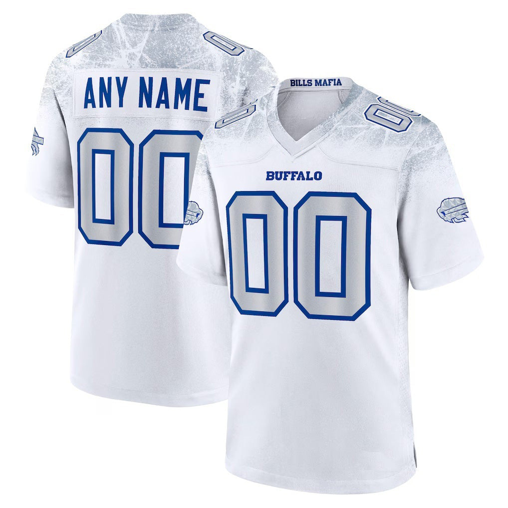 Custom B.Bills White JEROMEN 2025 Rivalries Collection Game Jersey