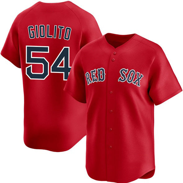 Boston Red Sox #54 Lucas Giolito Red JEROMEN 2025 Alternate Limited Stitched Jersey