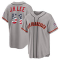 San Francisco Giants #51 Jung Hoo Lee USA 250 Fourth of July Road Stadium Jersey - Gray JEROMEN