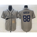 Chicago White Sox #88 Luis Robert Number Grey JEROMEN Cool Base Stitched Jersey