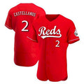 Cincinnati Reds #2 Nick Castellanos Scarlet JEROMEN 2021 Alternate Jersey
