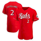 Cincinnati Reds #2 Nick Castellanos Scarlet JEROMEN 2021 Alternate Jersey