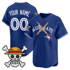 Custom Toronto Blue Jays x One Piece Royal JEROMEN Vapor Premier Limited Jersey - Stitched
