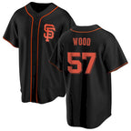 San Francisco Giants #57 Alex Wood Black JEROMEN Alternate Jersey