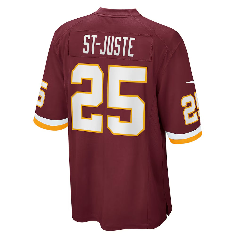 W.Football Team #25 Benjamin St-Juste Burgundy JEROMEN Game Jersey