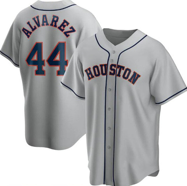 Houston Astros #44 Yordan Alvarez Grey JEROMEN Cool Base Stitched Jersey