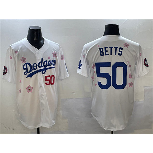 Los Angeles Dodgers #50 Mookie Betts White JEROMEN 2025 Tokyo Series Limited Stitched Jersey