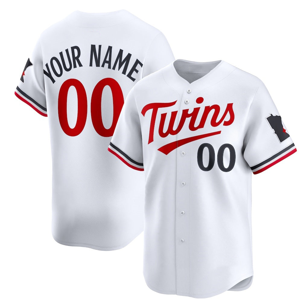 Custom Minnesota Twins White JEROMEN Home Limited Jersey