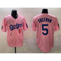Los Angeles Dodgers #5 Freddie Freeman Pink JEROMEN 2025 Tokyo Series Limited Stitched Jersey