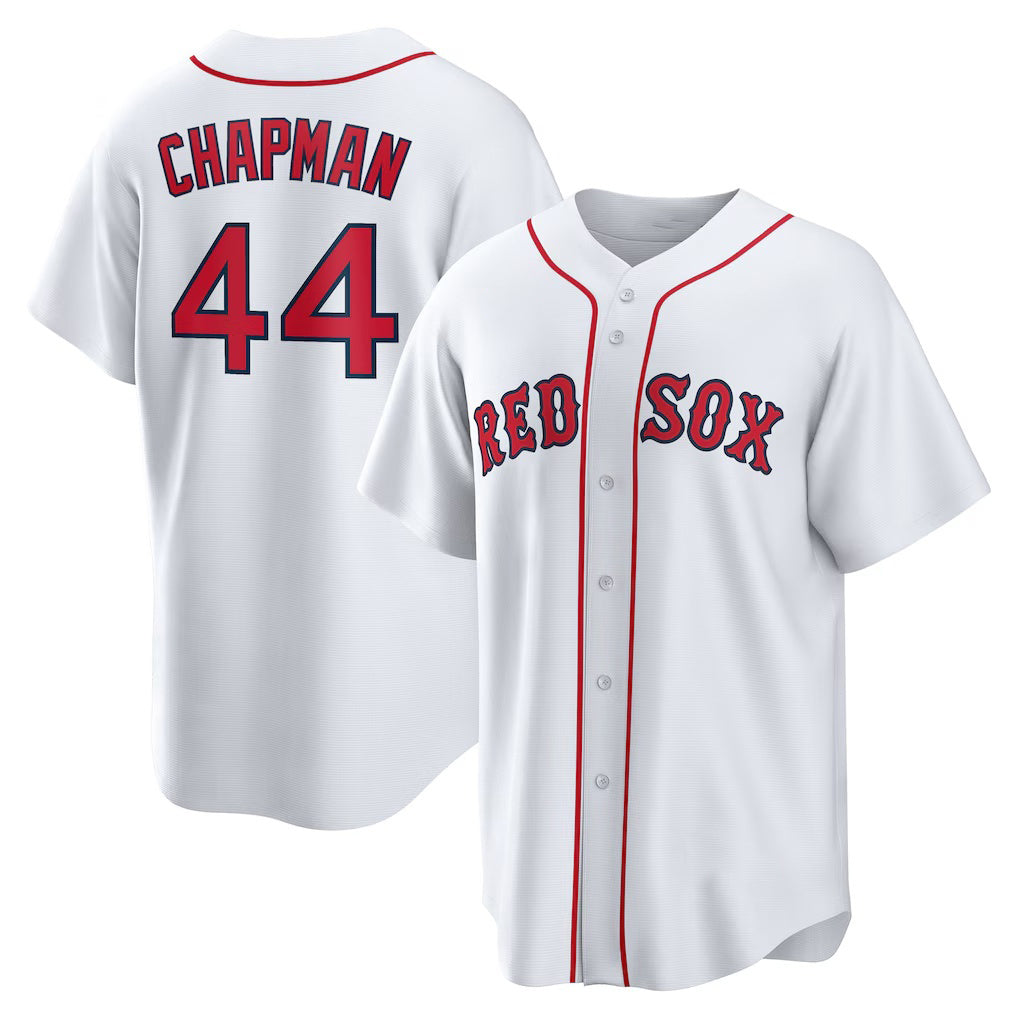 Boston Red Sox #44 Aroldis Chapman White JEROMEN Home Replica Jersey