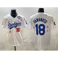 Los Angeles Dodgers #18 Yoshinobu Yamamoto White JEROMEN 2025 World Series Patch Tokyo Series Limited Stitched Jersey