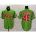 Philadelphia Phillies #45 Zack Wheeler Green JEROMEN With Patch Stitched Cool Base Jersey