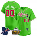 Custom Atlanta Braves Atliens Vapor Premier Limited Jersey V2 ¨C Green JEROMEN