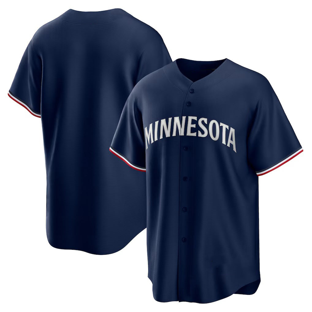 Minnesota Twins Navy JEROMEN Alternate Replica Team Logo Jersey