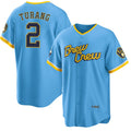 Milwaukee Brewers #2 Brice Turang Blue JEROMEN 2022 City Connect Cool Base Stitched Jersey