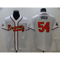 Atlanta Braves #54 Max Fried 2022 White Gold JEROMEN World Series Champions Program Cool Base Stitched Jersey