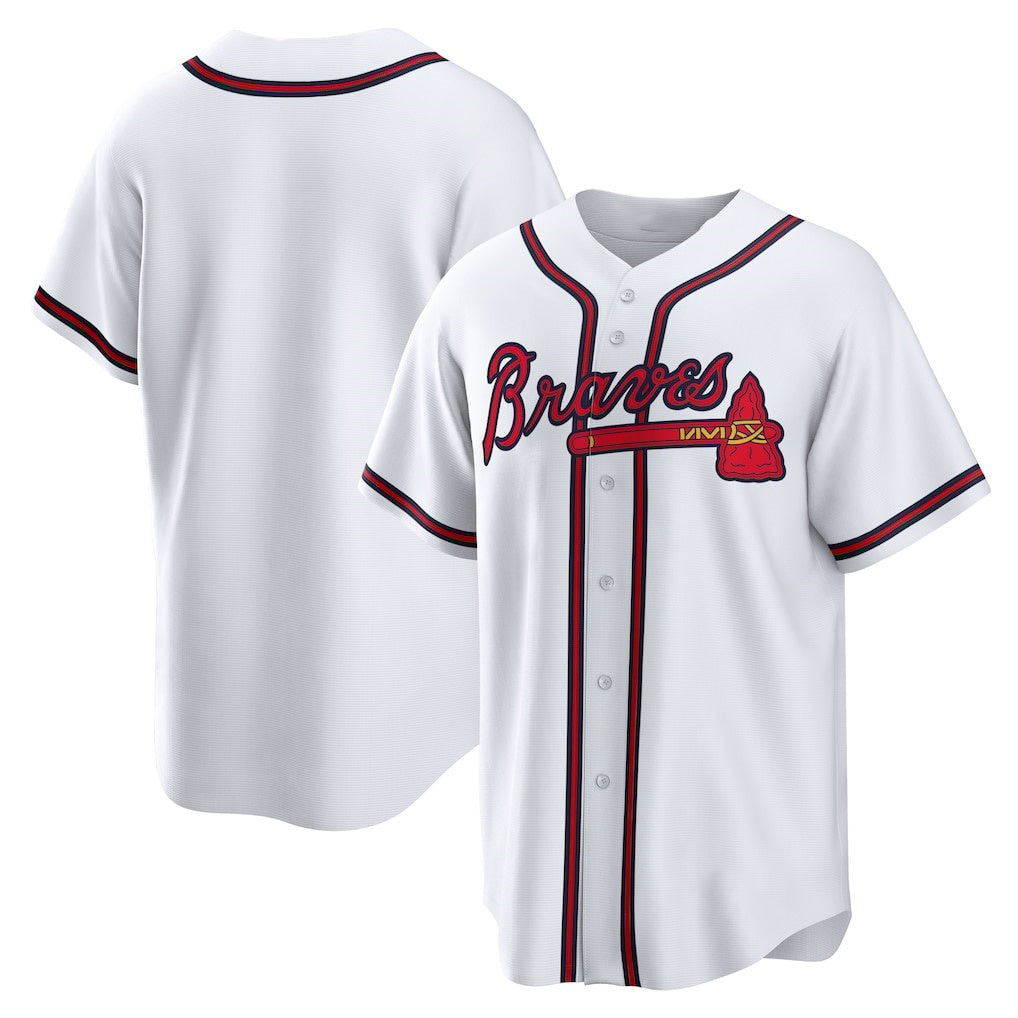 Atlanta Braves White JEROMEN Home Replica Team Jersey