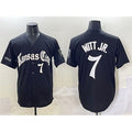 Kansas City Royals #7 Bobby Witt Jr. Black JEROMEN 'Gothic Crown Edition' Vapor Premier Limited Stitched Jersey