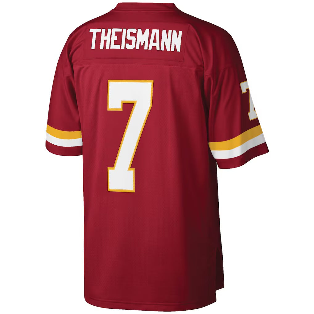 W.Football Team #7 Joe Theismann Mitchell & Ness Burgundy JEROMEN Legacy Replica Jersey