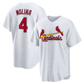 St. Louis Cardinals #4 Yadier Molina White JEROMEN Home Replica Retired Player Jersey