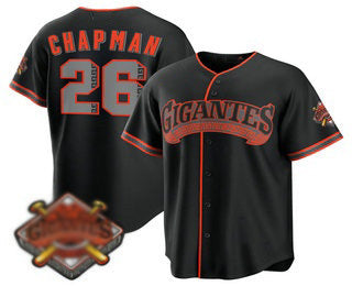 San Francisco Giants #26 Matt Chapman Black JEROMEN 2026 Alternate Stadium Stitched Jersey