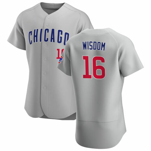 Chicago Cubs #16 Patrick Wisdom Gray JEROMEN Flex Base Stitched Jersey