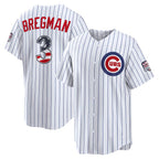 Chicago Cubs #3 Alex Bregman USA 250 Fourth of July Home Stadium Jersey - White JEROMEN