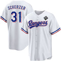 Texas Rangers #31 Max Scherzer 2023 White JEROMEN World Series Stitched Jersey
