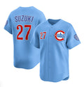 Chicago Cubs #27 Seiya Suzuki Blue JEROMEN 2024-25 2nd Alternate Limited Stitched Jersey