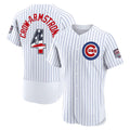Chicago Cubs #4 Pete Crow-Armstrong USA 250 Fourth of July Home Authentic Jersey - White JEROMEN