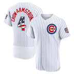 Chicago Cubs #4 Pete Crow-Armstrong USA 250 Fourth of July Home Authentic Jersey - White JEROMEN
