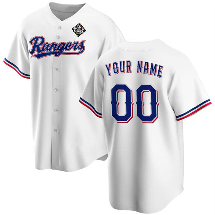 Custom Texas Rangers Cream JEROMEN 2023 City Connect Flex Base Stitched Jersey