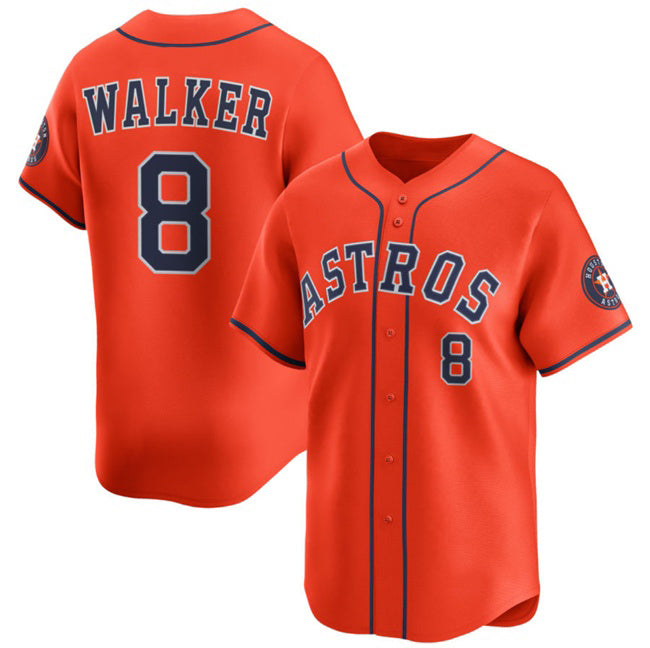 Houston Astros #8 Christian Walker Orange JEROMEN 2025 Alternate Limited Stitched Jersey