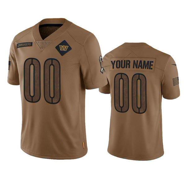 Custom W.Commanders Active Player 2023 Brown JEROMEN Salute To Setvice Limited Stitched Jersey