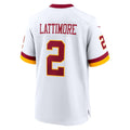 W.Commanders #2 Marshon Lattimore White JEROMEN Game Jersey