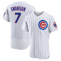 Chicago Cubs #7 Dansby Swanson White JEROMEN Home Stitched Flex Base Jersey