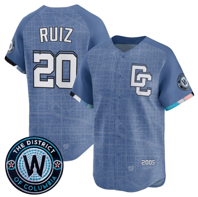 Washington Nationals #20 Keibert Ruiz Blue JEROMEN 2025 City Connect Limited Stitched Jersey