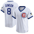 Chicago Cubs #8 Andre Dawson White JEROMEN Throwback Cooperstown Collection Limited Jersey