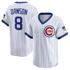 Chicago Cubs #8 Andre Dawson White JEROMEN Throwback Cooperstown Collection Limited Jersey
