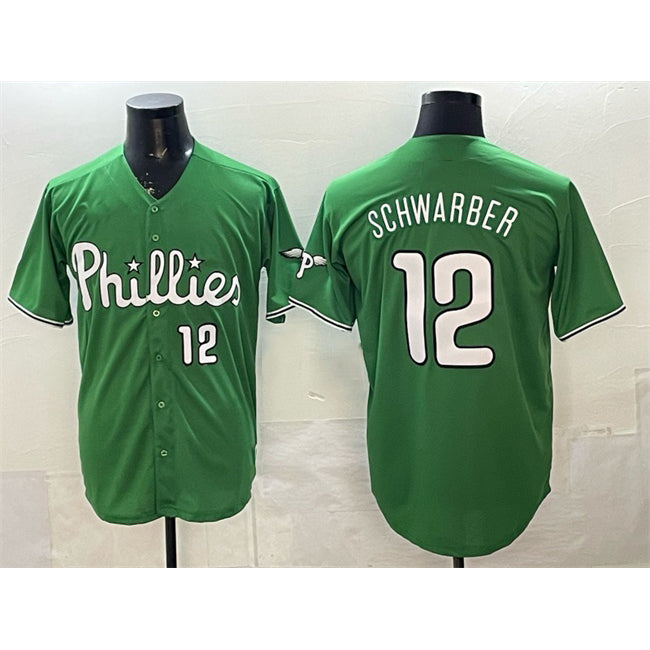 Philadelphia Phillies #12 Kyle Schwarber Green JEROMEN Limited Stitched Jersey