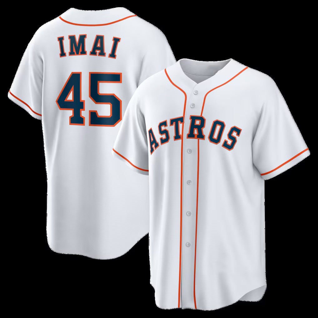 Houston Astros #45 Tatsuya Imai White JEROMEN Home Replica Jersey